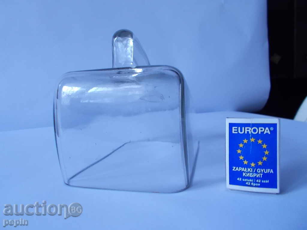 Auction Old glass lid Auction Old glass lid
