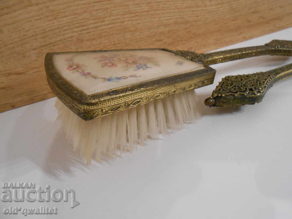 Δημοπρασία Πινέλο αντίκα με καθρέφτη, φιλιγκράν κατασκευή
