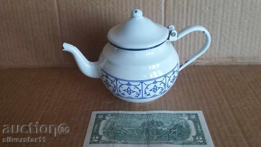 SMALL enamel teapot 60th with price 20.00 BGN | € 10.23 SMALL enamel teapot 60th with price 20.00 BGN | € 10.23
