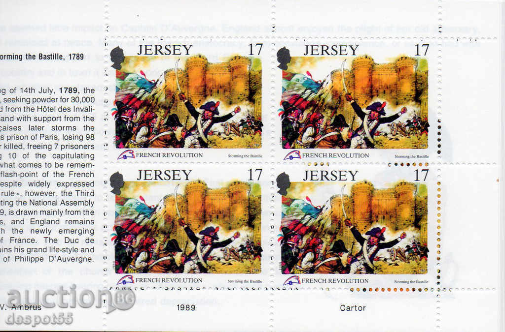 Auction  1989. Jersey. 200 years of the French Revolution. Luxury.