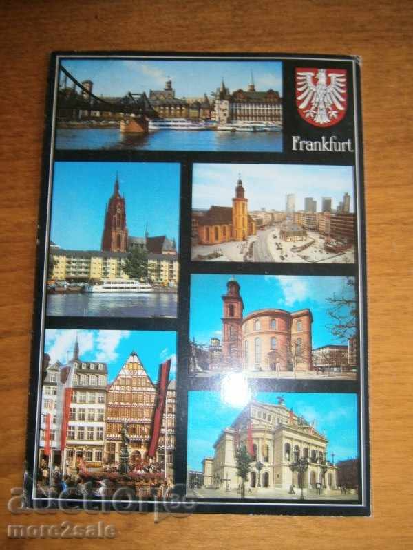 Κάρτα Φρανκφούρτη Γερμανία Φρανκφούρτη Γερμανία Travel 1991