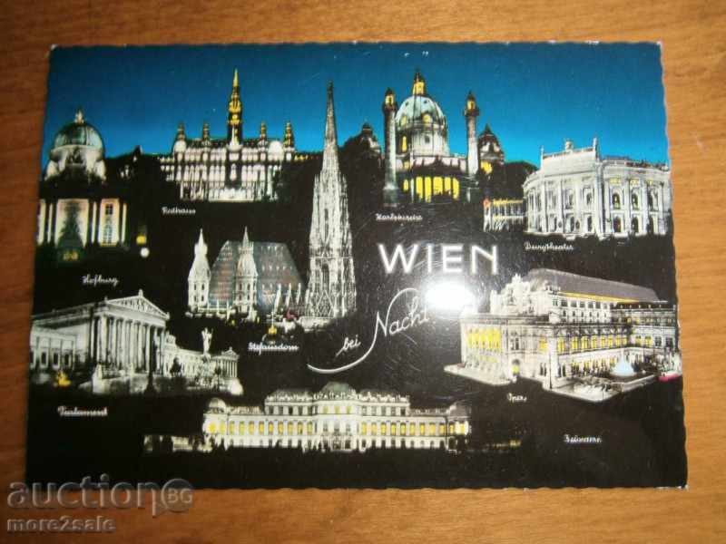 Card - WIEN - VIENNA IN NIGHT, AUSTRIA - 70 YEARS