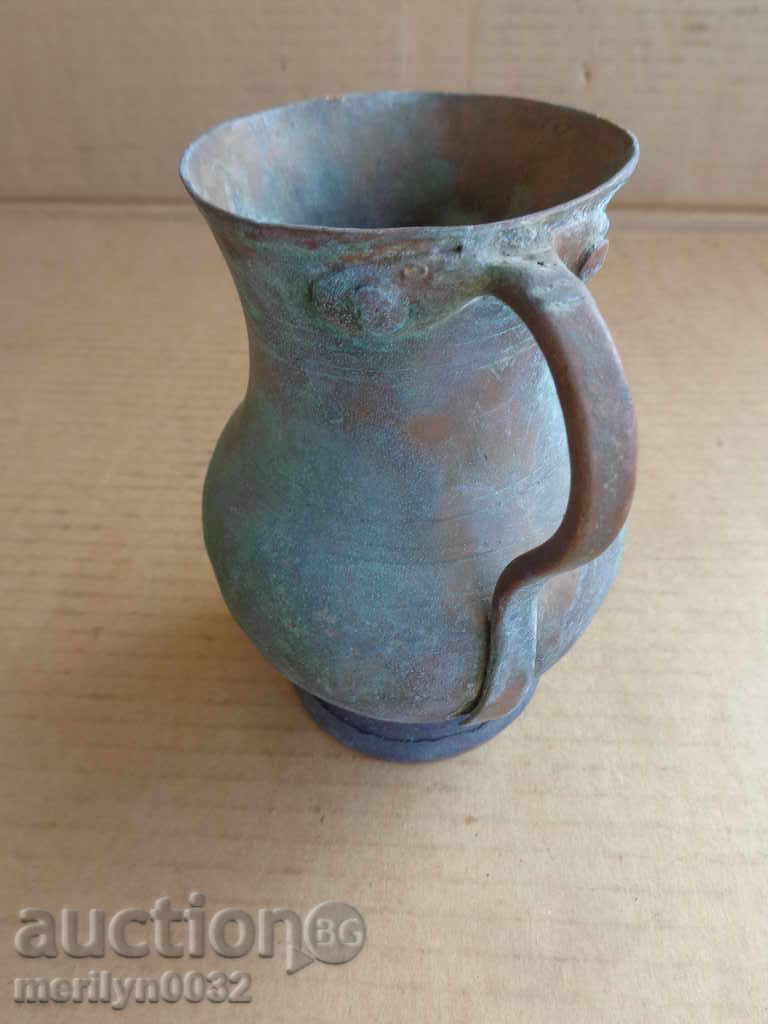 Copper old copper jug, copper vessel glass goblet with price 59.00 BGN | € 30.17 Copper old copper jug, copper vessel glass goblet with price 59.00 BGN | € 30.17