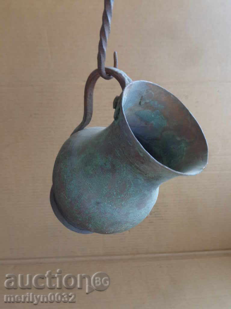 Copper old copper jug, copper vessel glass goblet - 5 Copper old copper jug, copper vessel glass goblet - 5