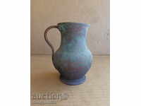 Copper old copper jug, copper vessel glass goblet