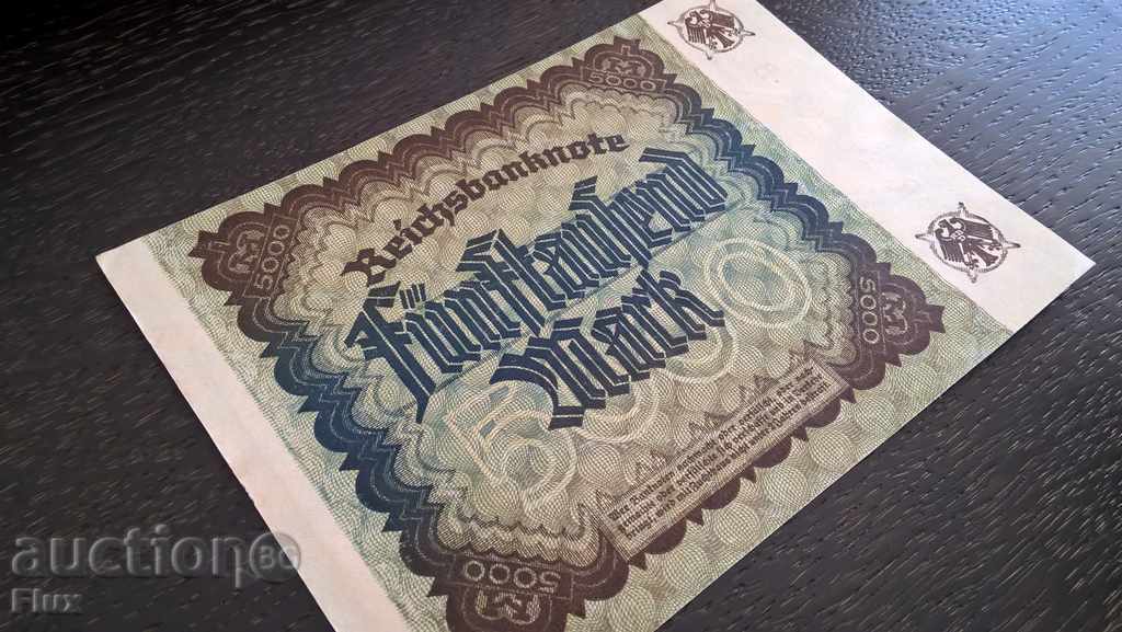 Delivery of Banknote - Germany - 5 000 marks UNC | 1922 Delivery of Banknote - Germany - 5 000 marks UNC | 1922