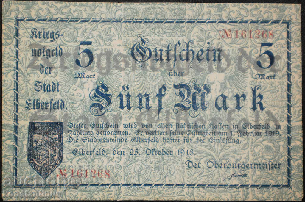 Germania 5 Mark 1918 Varietate rară cu preț € 6.65 | 13.01 BGN