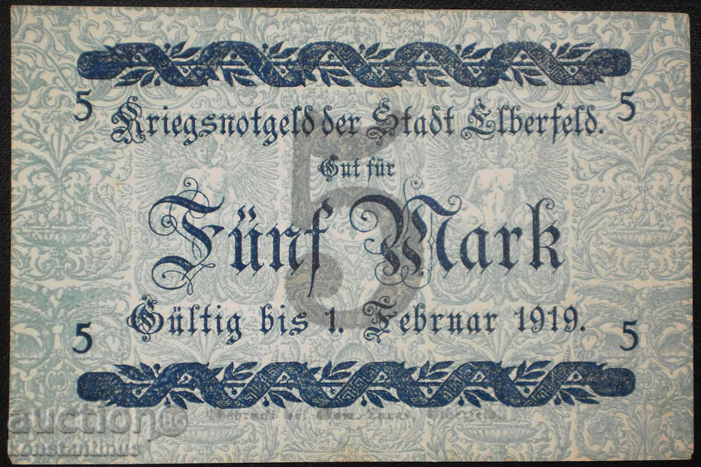 Germany 5 Mark 1918 Rare Variety