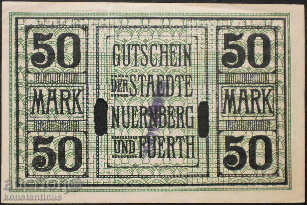Germania 50 Mark 1918 UNC Rare Varietate cu preț € 8.69 | 17.00 BGN
