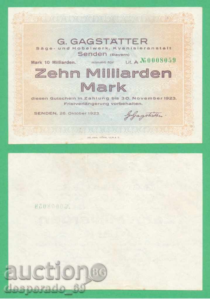 (Senden) 10 billion marks 1923. • • • •)