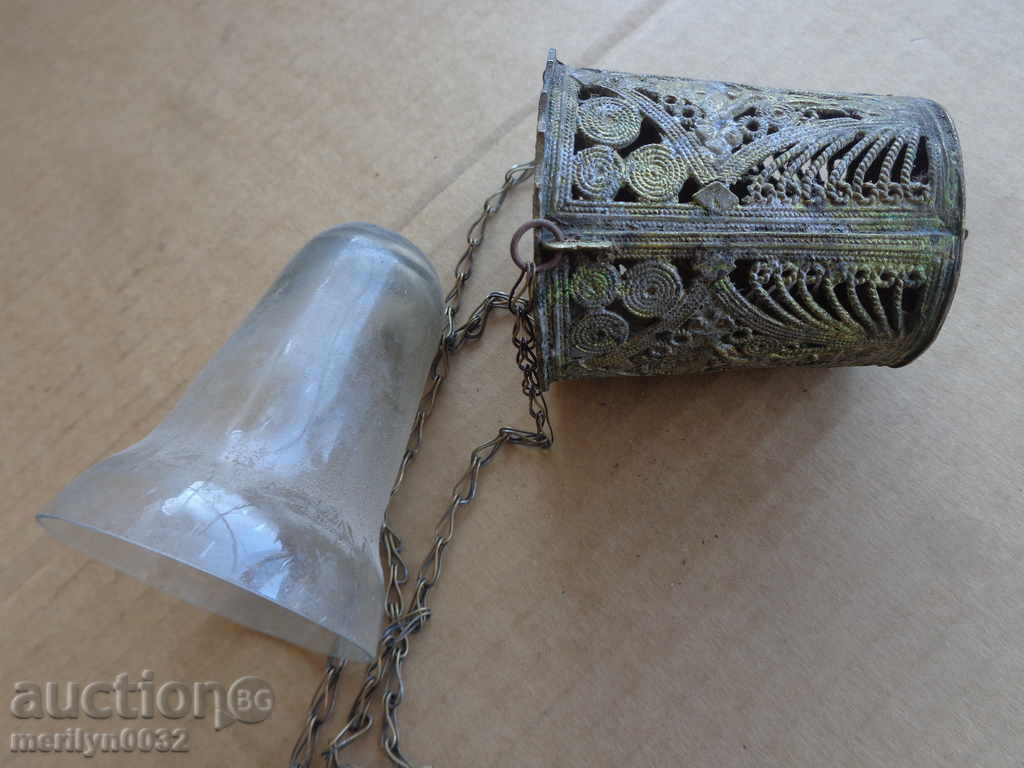 Delivery of Old bronze lamp, icon, religion, cross Delivery of Old bronze lamp, icon, religion, cross