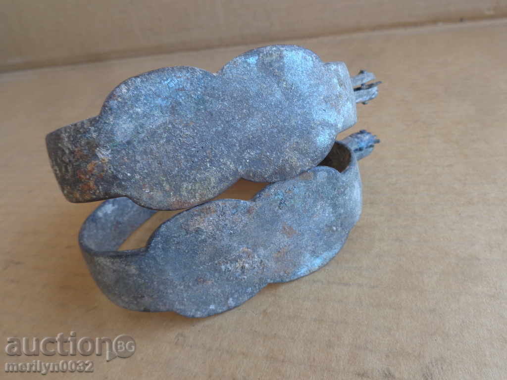 Old bronze stirrups with spurs, cavalry, saddle - 7 Old bronze stirrups with spurs, cavalry, saddle - 7