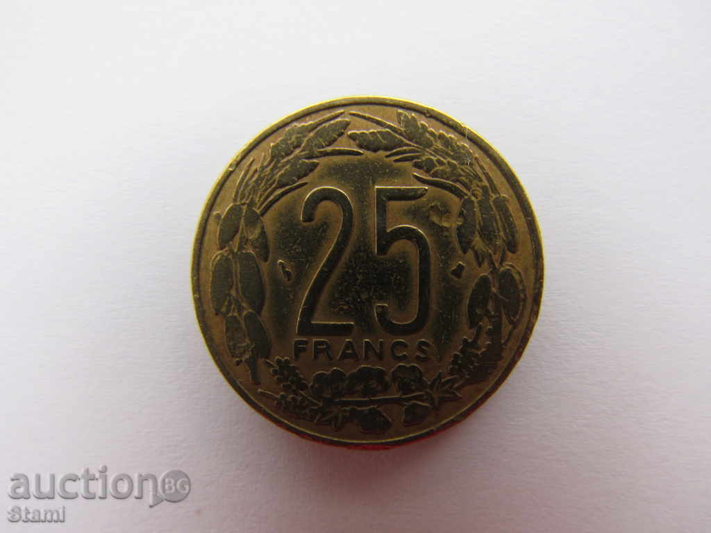 Централни Африкански Щати - 25 франка, 1996 г. - 183m с цена 5.50 лв. | € 2.81 Централни Африкански Щати - 25 франка, 1996 г. - 183m с цена 5.50 лв. | € 2.81