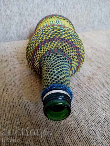 Auction An old knit bottle, a bottle Auction An old knit bottle, a bottle