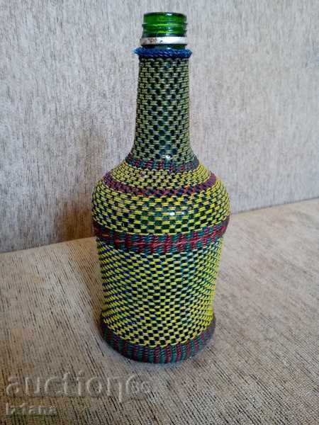 An old knit bottle, a bottle An old knit bottle, a bottle