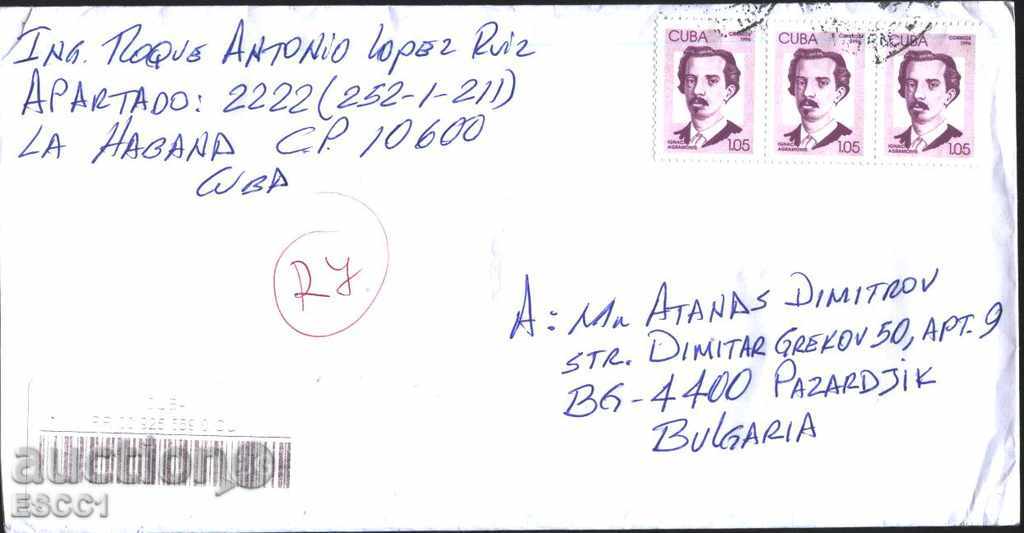 Пътувал плик с марка Антонио Аграмонте 1996 от Куба