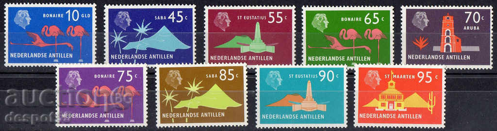 1973. Холандски Антили. Островите от островната група.