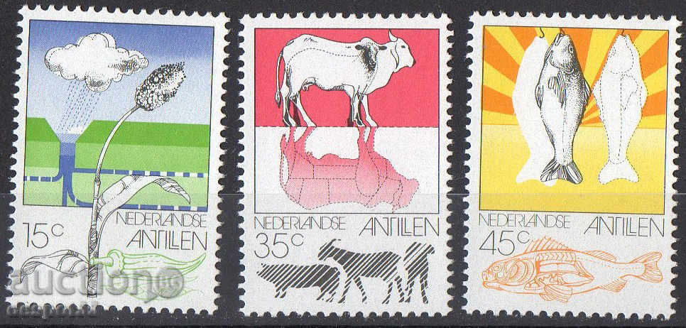1976. Antilele Olandeze. Agricultură și pescuit.