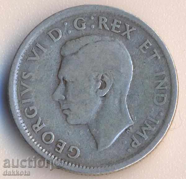 Καναδάς 25 σεντς το 1943, ένα ασημένιο νόμισμα με τιμή € 12.00 | 23.47 BGN