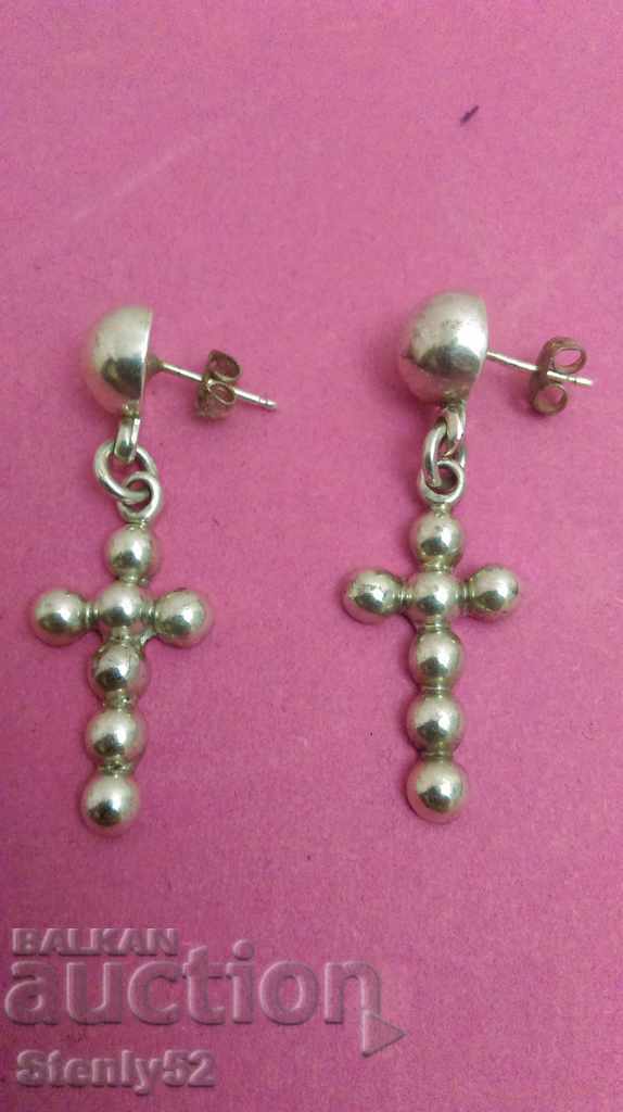 Silver cross earrings 7.48 g