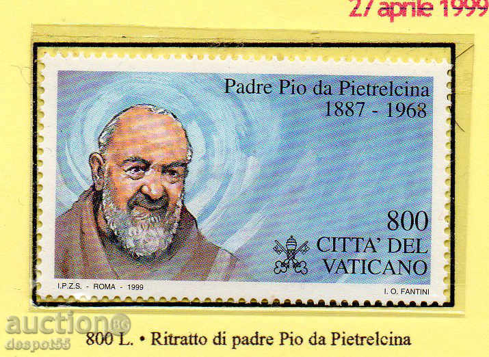 1999. Ватикана. Падре Пио 1887-1968.