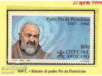 1999. Ватикана. Падре Пио 1887-1968.
