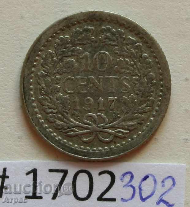 10 cents 1917 Netherlands