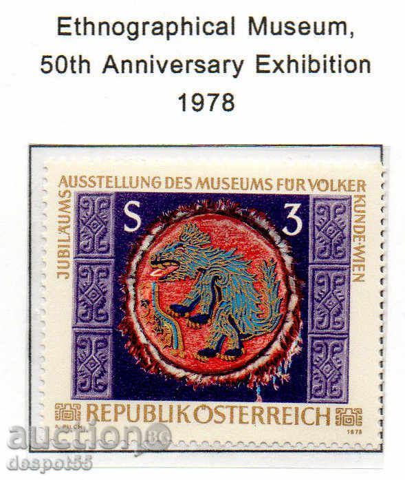 1978. Austria. Jubilee. 50th Ethnographic Museum, Vienna.