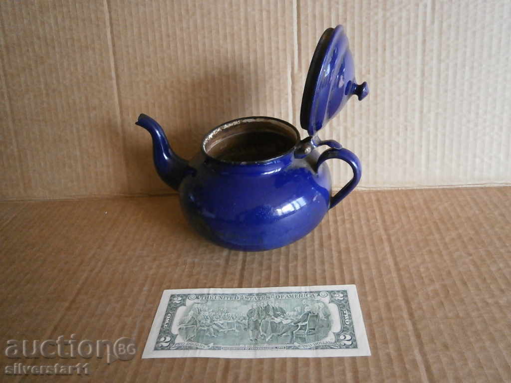 old vintage retro enamel teapot - 5 old vintage retro enamel teapot - 5