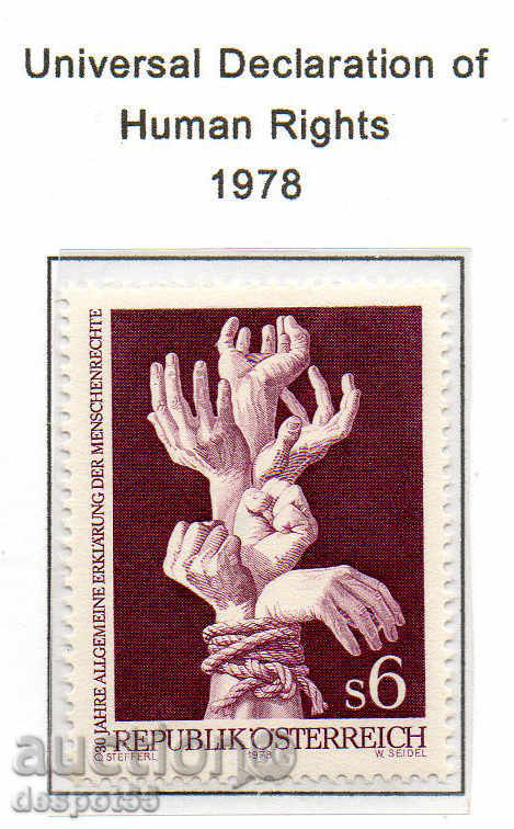 1978. Австрия. Универсална "Декларация за правата на човека"