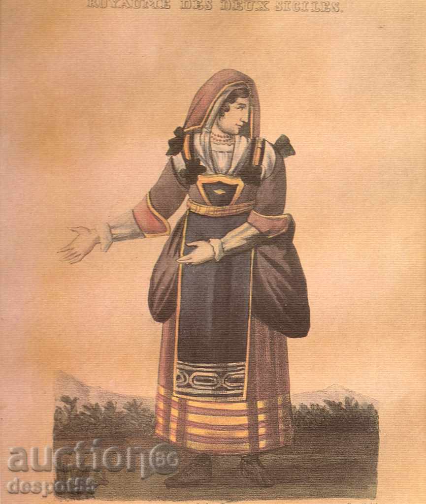 Delivery of 2000. Italy. Folk costumes from the Kingdom of the Two Sicilians Delivery of 2000. Italy. Folk costumes from the Kingdom of the Two Sicilians
