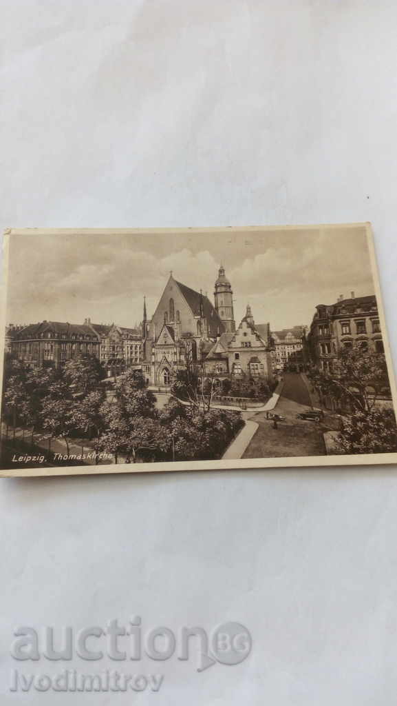 Postcard Leipzig Thomaskirche 1937