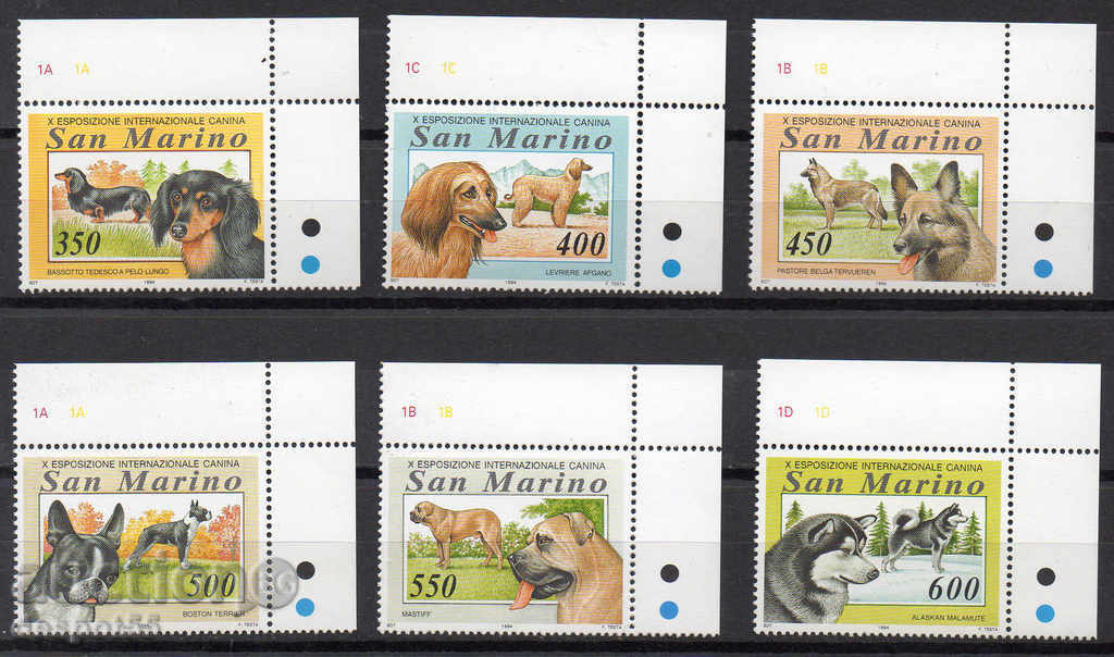 1994 San Marino. Al 10-lea Expoziție Internațională de câini.