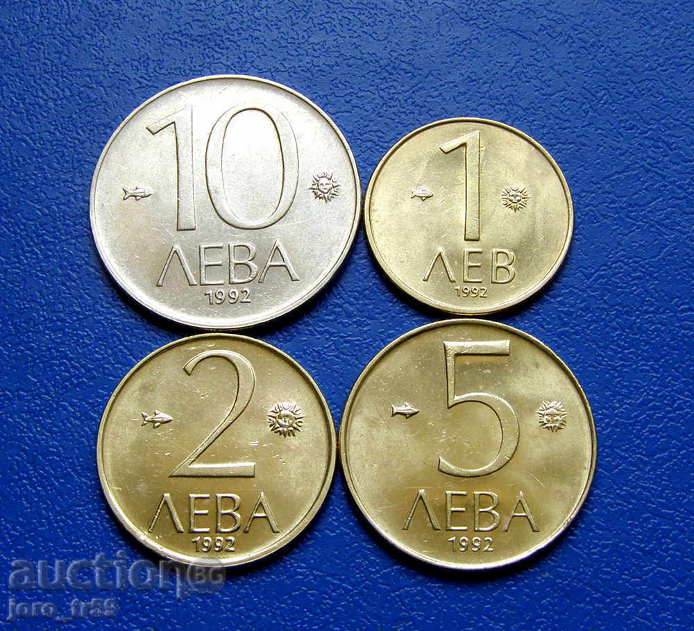 лот 1,2,5 и 10 лева 1992 г. - 4