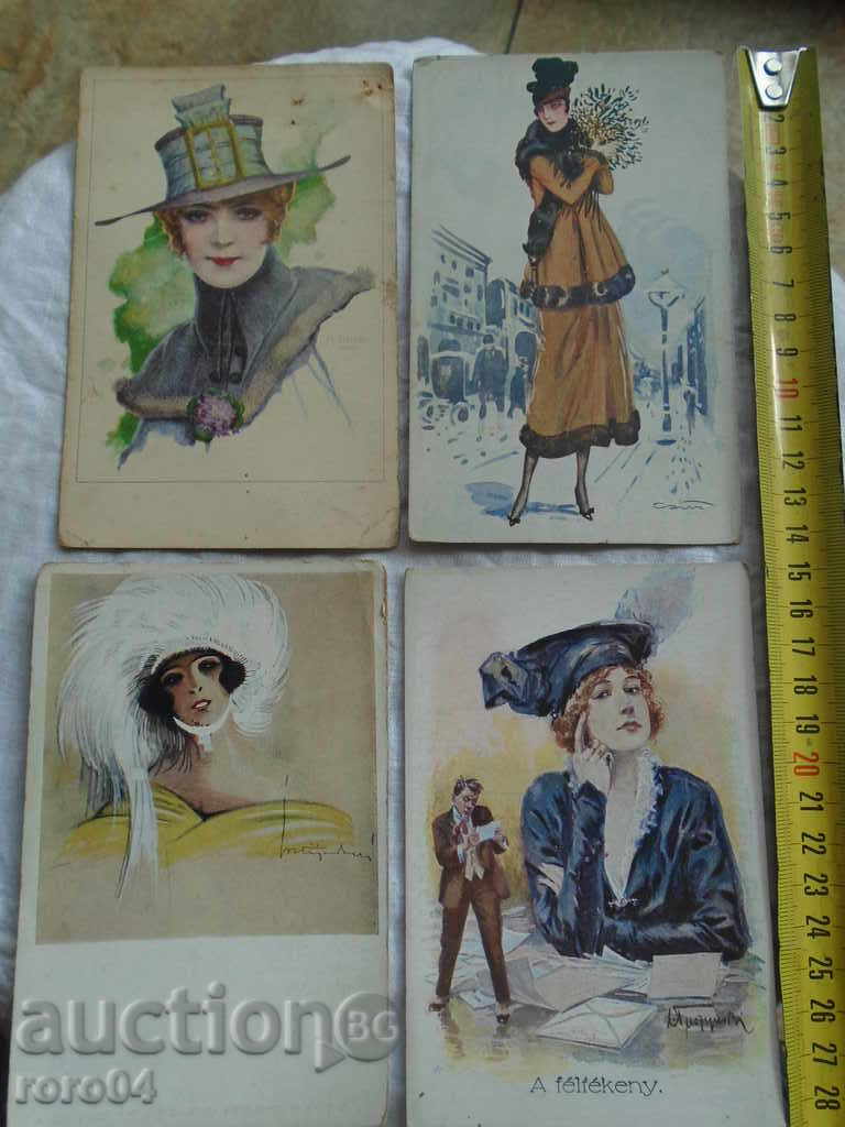 OLD POSTAL CARDS - 4 pcs.