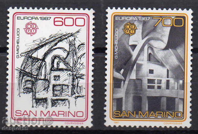 1987 Σαν Μαρίνο. Ευρώπη. Μοντέρνα αρχιτεκτονική.