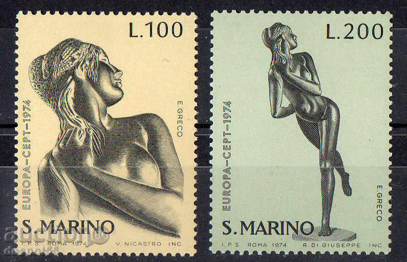 1974 San Marino. Europa. Sculptura F. Greco.