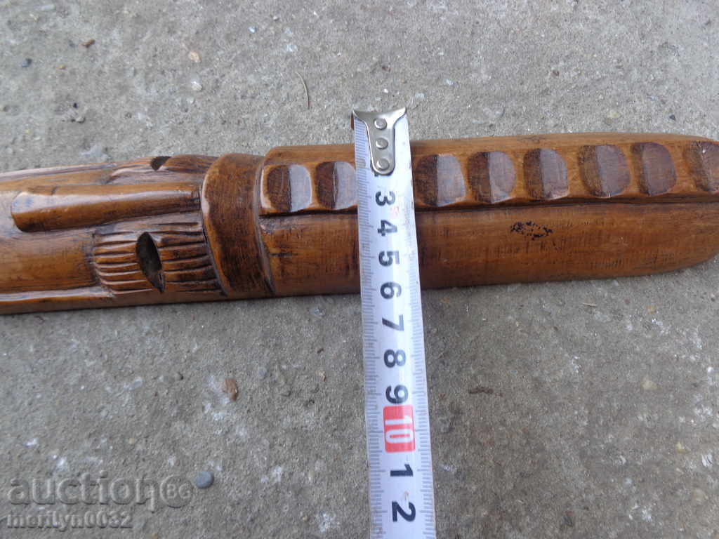 Стара маска от дърво, дърворезба тотем фигура - 6