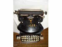 typewriter "ADLER" with two fonts
