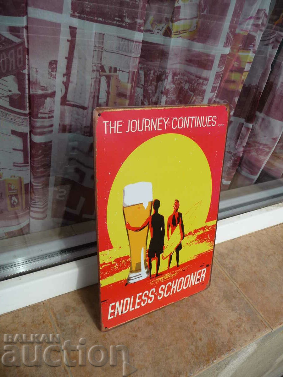 Metal plate beer surf sunrise sunset sea beach board waves with price 16.00 BGN | € 8.18 Metal plate beer surf sunrise sunset sea beach board waves with price 16.00 BGN | € 8.18