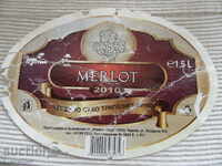 Merlot Wine Label