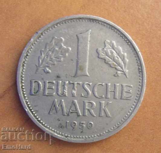 GERMANY 1 mark 1950 D