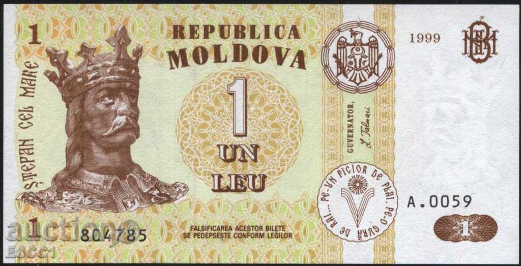 Banknote 1 Leia 1999 from Moldova