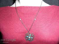 Colier - element 40 cm, cu turcoaz de 40 mm, este minunat!