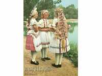 Postcard Folklore - Hungarian costume