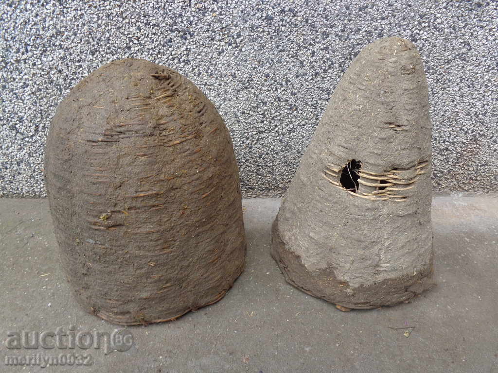 Very old knit hive threshing basket wooden basket primitive - 7 Very old knit hive threshing basket wooden basket primitive - 7