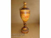 Wooden prize draw, winner, laureate, excellent