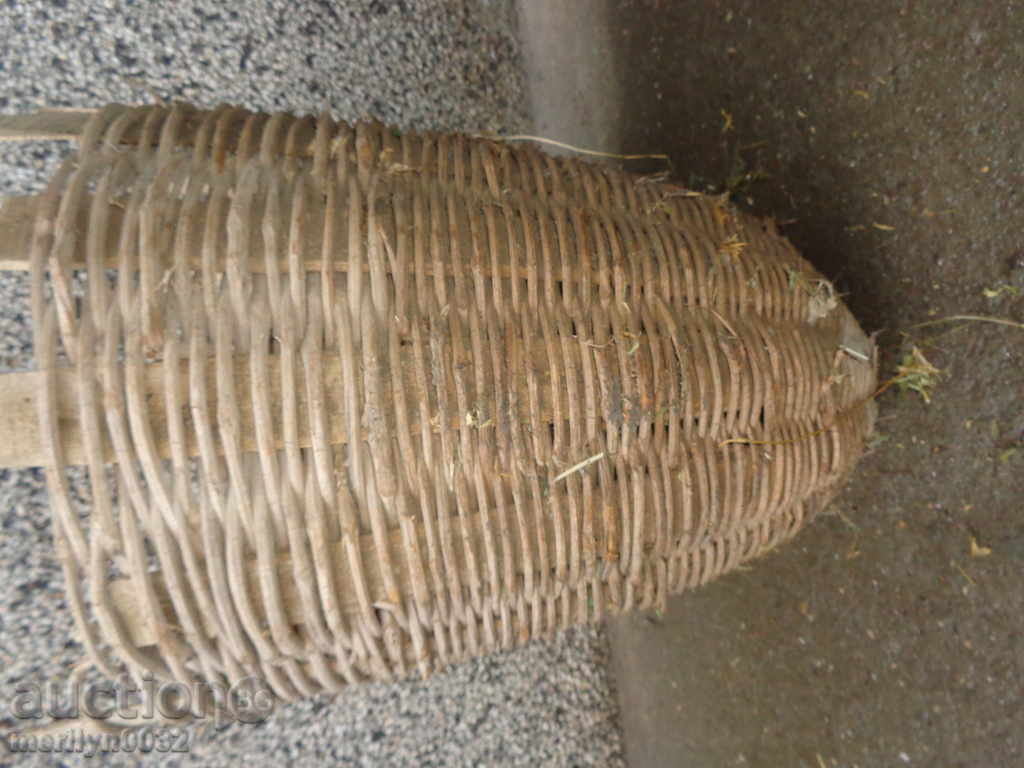 Very old knit hive threshing basket wooden basket primitive - 6 Very old knit hive threshing basket wooden basket primitive - 6