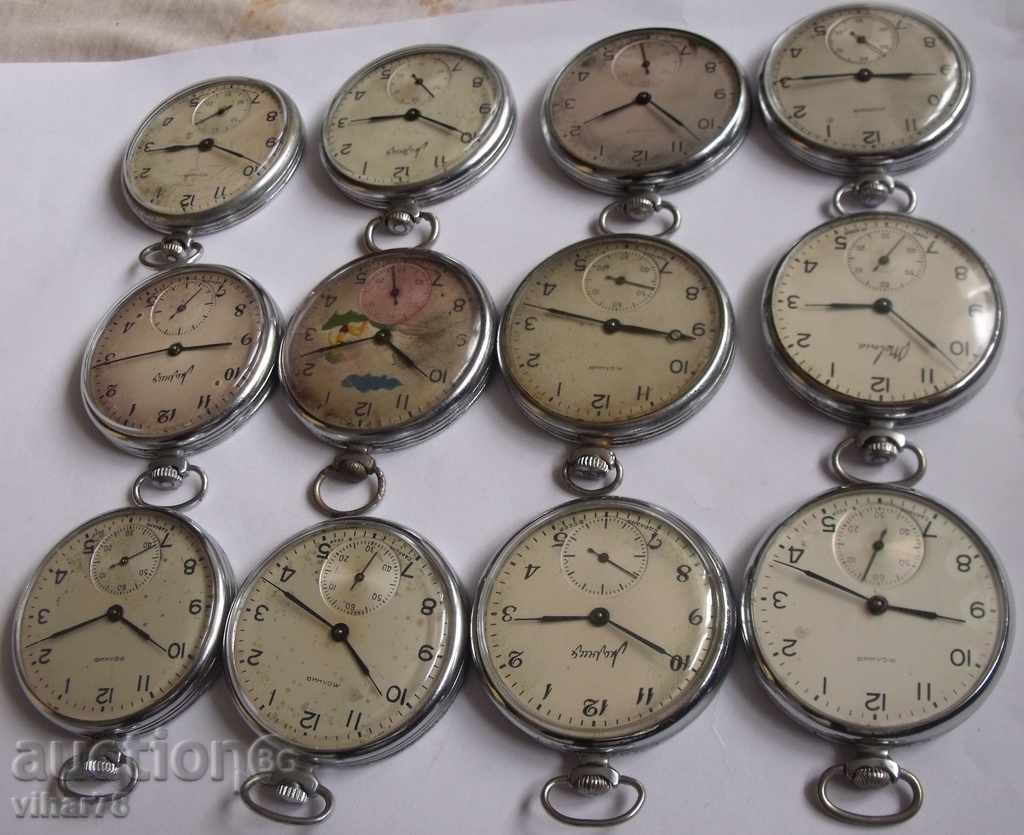 Delivery of LOT OF -12 MRS-MOLNIJA - pocket watch 15 stones Delivery of LOT OF -12 MRS-MOLNIJA - pocket watch 15 stones