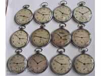 ЛОТ ОТ-12 бр-МОЛНИЯ-MOLNIJA--джобен часовник 15 камъка